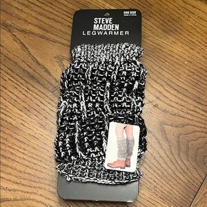 Steve Madden Monochrome Knit Legwarmers, one size, NWT